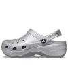 Crocs (Femme) Sabot à plateforme classique pailleté « Argent » 207241-040