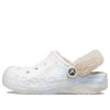 Crocs (femmes) Baya, sabots marbrés doublés et à brides en peluche « Blanc multi » 209241
