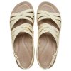 Crocs (Femmes) Brooklyn Low Wedges à lanières « Bone » 206751-2Y2