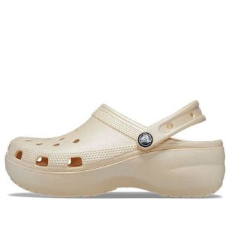 Crocs (femmes) Classic Clog Platform Shimmer « Vanille » 208590-108