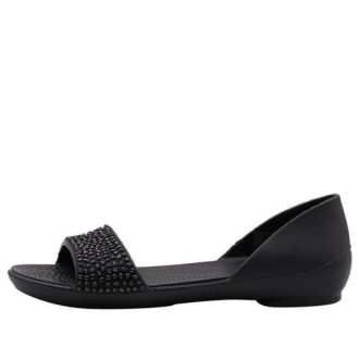 Crocs (femmes) Lina D&rsquo;Orsay Flat embellie « noir » 204361-060