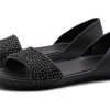 Crocs (femmes) Lina D&rsquo;Orsay Flat embellie « noir » 204361-060