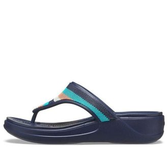 Crocs (femmes) Monterey Bead Strap Wedge « Bleu foncé » 206641-4HQ