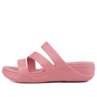 Crocs (femmes) Monterey Strappy Wedge « Rose » 206304-682