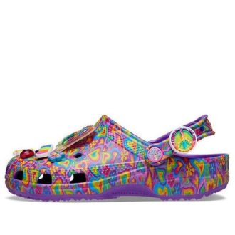 Crocs Lisa Frank x Classic Clog « Violet fluo et cœurs multiples » 207736-573