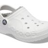 Crocs (PS) Classic Baya, sabots doublés « Blanc Gris » 207500-11H