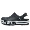 Crocs (PS) Petites sandales Crocs Outdoor à talon plat, plage, sport, noir et blanc « Noir et blanc » 205100-001