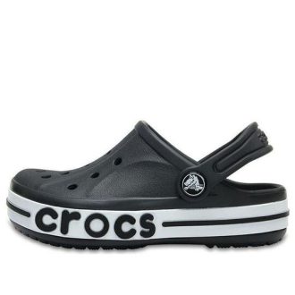 Crocs (PS) Petites sandales Crocs Outdoor à talon plat, plage, sport, noir et blanc « Noir et blanc » 205100-001