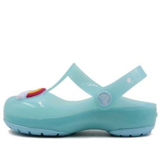 Crocs (PS) Petites sandales de sport à talon plat pour l&rsquo;extérieur, bleu glacier, 205534-4O9