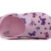 Crocs (PS) Sabots classiques à motif papillon, sandales d&rsquo;extérieur à talon plat, sandales de sport roses 206414-6GD