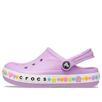 Crocs (TD) Sabots Crocs Bayaband Charm Band « Violet et blanc » 208102-5PR