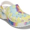Crocs (WMNS) Sabots classiques nuages Tie Dye Impression Sandales de sport légères et confortables Rose Bleu 207151-94S Crocs (WMNS) Sabots classiques nuages Tie Dye Impression Sandales de sport légères et confortables Rose Bleu 207151-94S