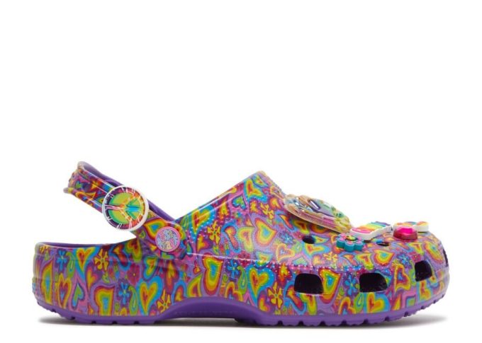 Lisa Frank x Classic Clog « Multi Hearts Violet Néon »