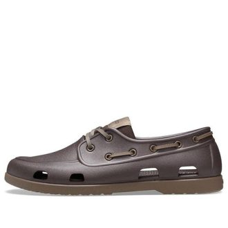 Mocassins plats Crocs minimalistes et confortables, marron, 206338-23B
