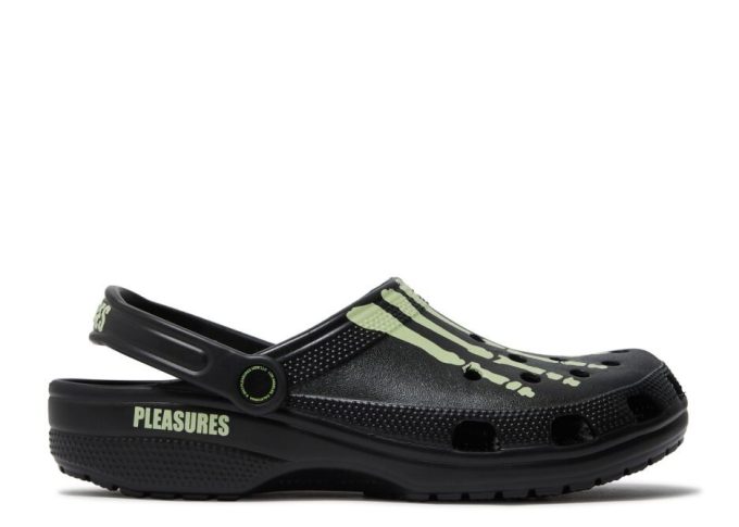 Pleasures x Classic Clog « Squelette – Brille dans le noir »