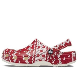Pull classique de vacances Crocs (femmes) à imprimé graphique « Rouge et blanc » 209237-90H