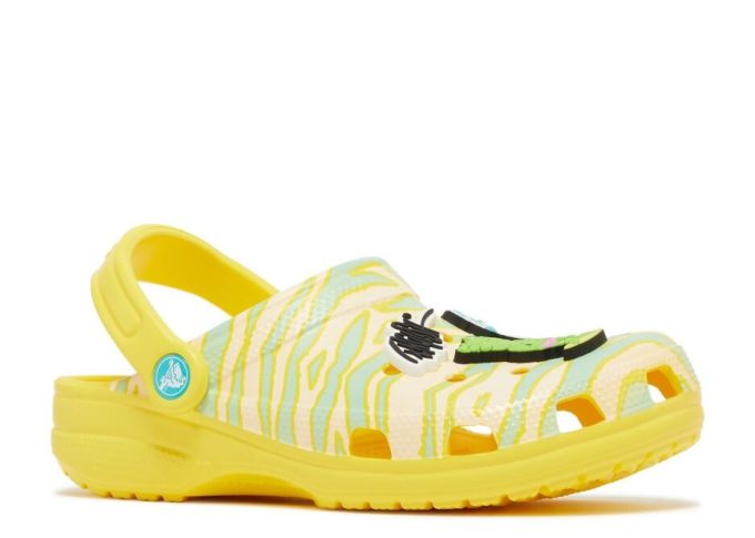 Ron English x Classic Clog Kids « Animaux de fête – Zèbre citron »