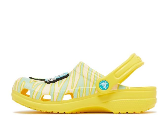 Ron English x Classic Clog Kids « Animaux de fête – Zèbre citron »