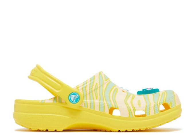 Ron English x Classic Clog Kids « Animaux de fête – Zèbre citron »