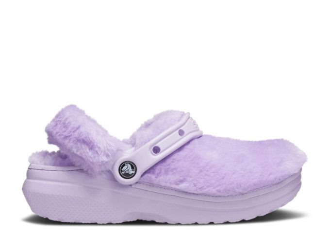 Sabot classique doublé pour femme « Fur Sure – Lavande »