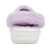 Sabot Crocs Classic Baya doublé à brides pelucheuses « Blanc Lila » 206633-577