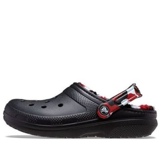 Sabot Crocs Classic Lined Camo « Noir et rouge » 208047-063