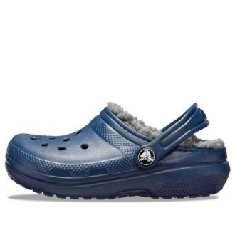 Sabot Crocs (GS) Classic à paillettes doublé « Bleu » 207010-459