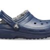 Sabot Crocs (GS) Classic à paillettes doublé « Bleu » 207010-459