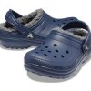 Sabot Crocs (GS) Classic à paillettes doublé « Bleu » 207010-459