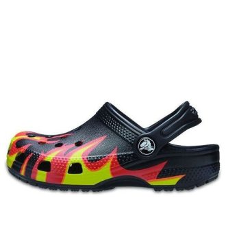 Sabot Crocs (PS) Classic Flame Broiled « Noir, rouge, vert » 206629-0X9