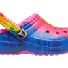Sabots classiques Crocs (GS) doublés TieDye Graphic « Bleu Rose » 206683-6RW