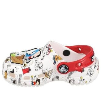 Sabots classiques Crocs (GS) Peanuts « Blanc rouge » 208631-94S