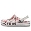 Sabots classiques imprimés Crocs Bayaband « Blanc, marron, rouge » 205840-1CD