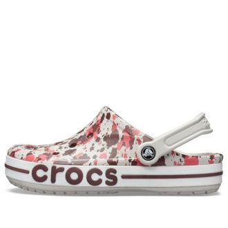 Sabots classiques imprimés Crocs Bayaband « Blanc, marron, rouge » 205840-1CD