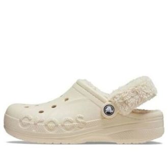 Sabots Crocs Baya doublés à brides duveteuses « Blanc » 206633-11S