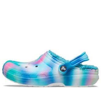 Sabots Crocs Classic doublés Solarized « Blanc Bleu Aqua » 207560-4SU