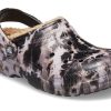 Sabots Crocs Classic doublés, teintes blanchies, « Noir, blanc, beige » 207299-001