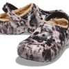 Sabots Crocs Classic doublés, teintes blanchies, « Noir, blanc, beige » 207299-001