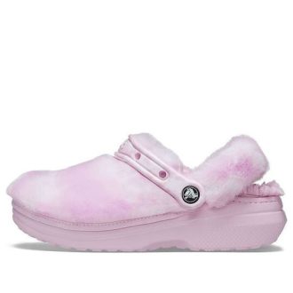 Sabots Crocs Classic Fur Sure Ballerine « Rose Blanc » 207303-6SU