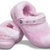 Sabots Crocs Classic Fur Sure Ballerine « Rose Blanc » 207303-6SU