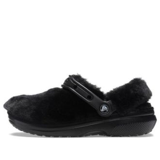 Sabots Crocs Classic Fur Sure à enfiler « Noir » 207303-001