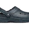 Sabots Crocs Classic Glitter doublés noirs (femmes) « Ciel étoilé » 205842-9BD