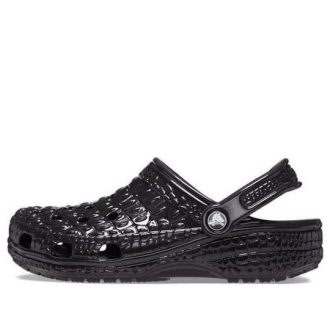 Sabots Crocs Classic Metallic Crocskin « Noir » 209093-040