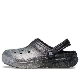 Sabots Crocs Classic à paillettes « Noir Argent » 205842-067