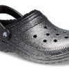 Sabots Crocs Classic à paillettes « Noir Argent » 205842-067