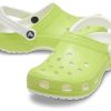 Sabots Crocs Classic phosphorescents « Vert citron blanc » 209101-3UH