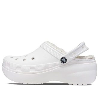 Sabots Crocs Classic à plateforme doublée (femmes) « Blanc » 207938-100