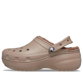 Sabots Crocs Classic à plateforme doublée (femmes) « Mushroom » 207938-195