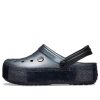 Sabots Crocs Crocband à plateforme métallisée « Noir » 205912-002