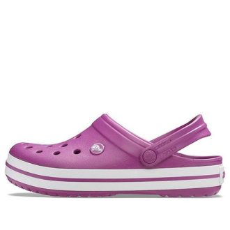 Sabots Crocs Crocband « Violet et blanc » 11016-54R